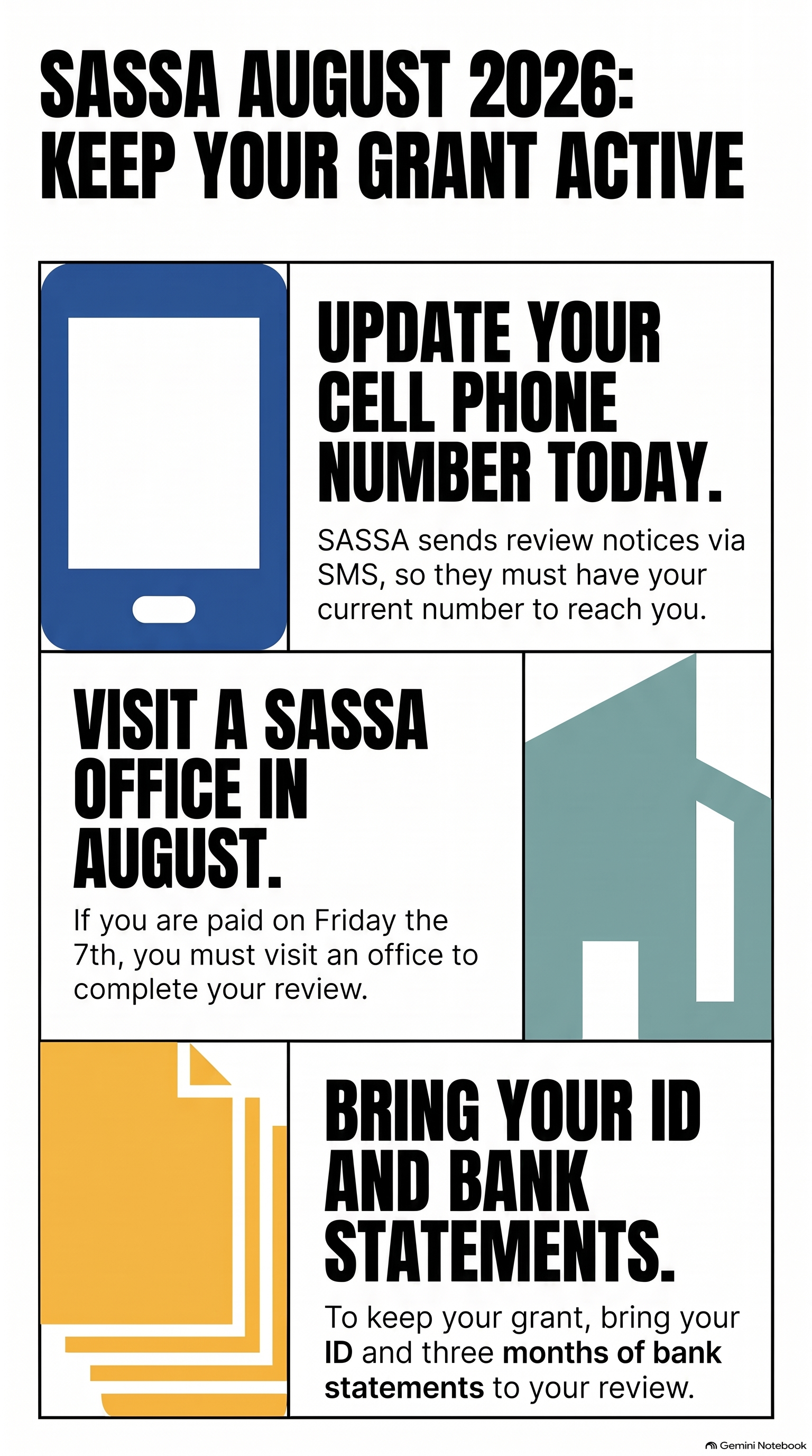 Keep your SASSA grant safe by updating your contact details
