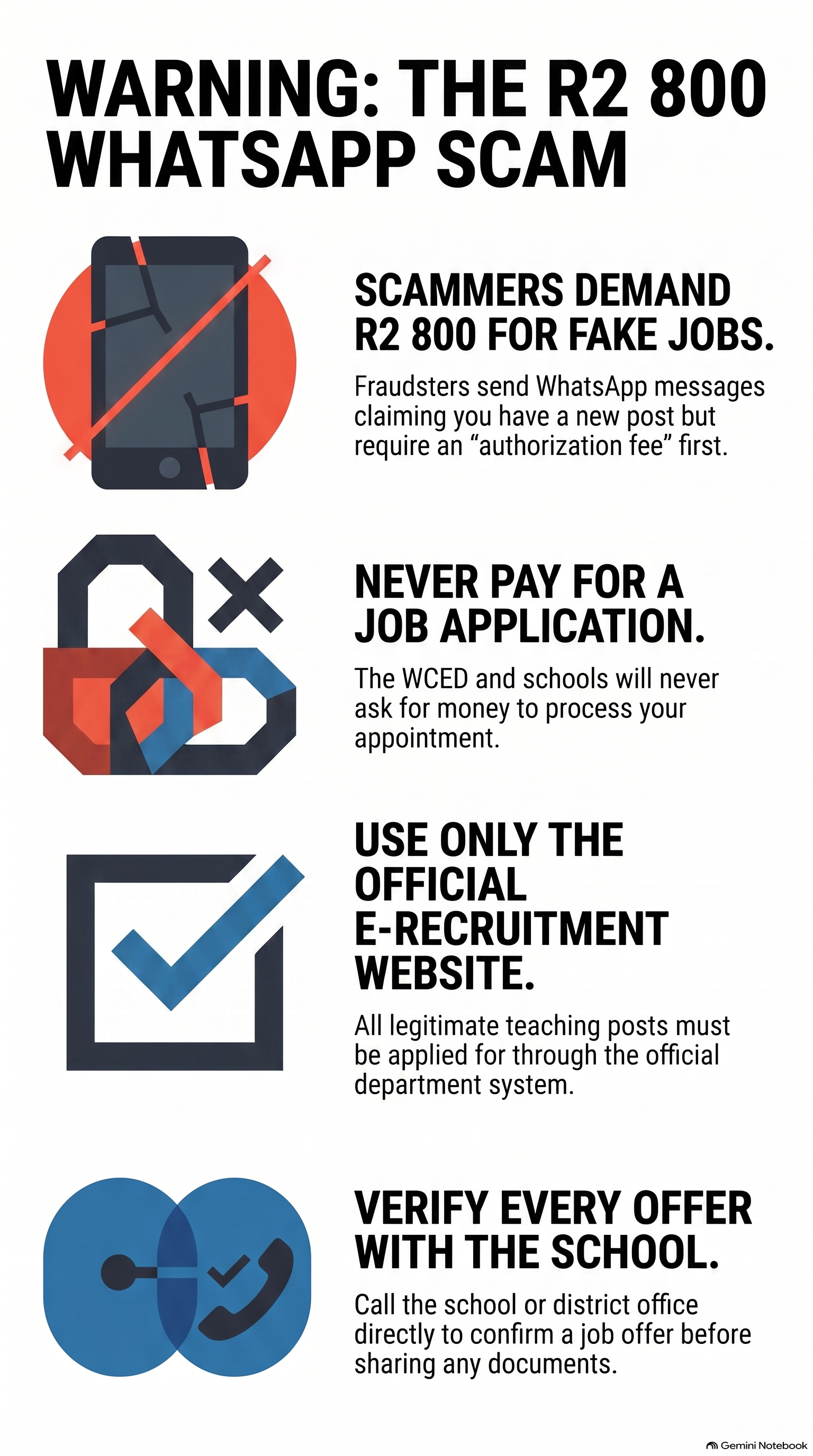 Scam Alert: Fake WhatsApp Teaching Job Offers in Western Cape