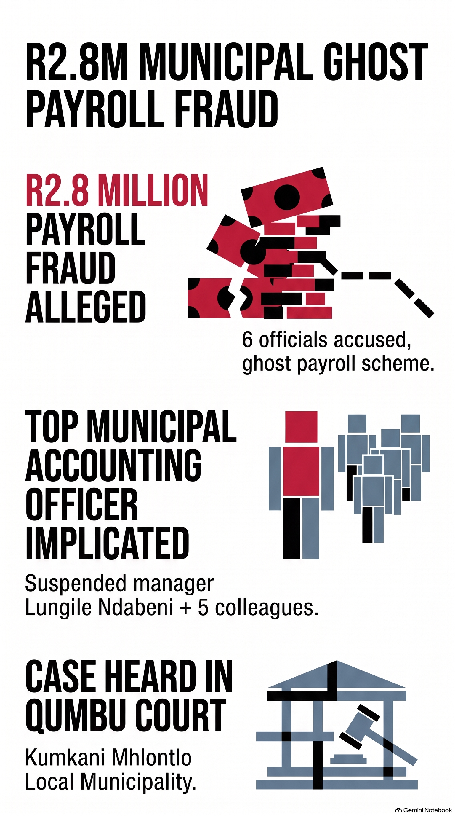 Six Officials Accused of R2.8m Municipal Ghost Payroll Fraud