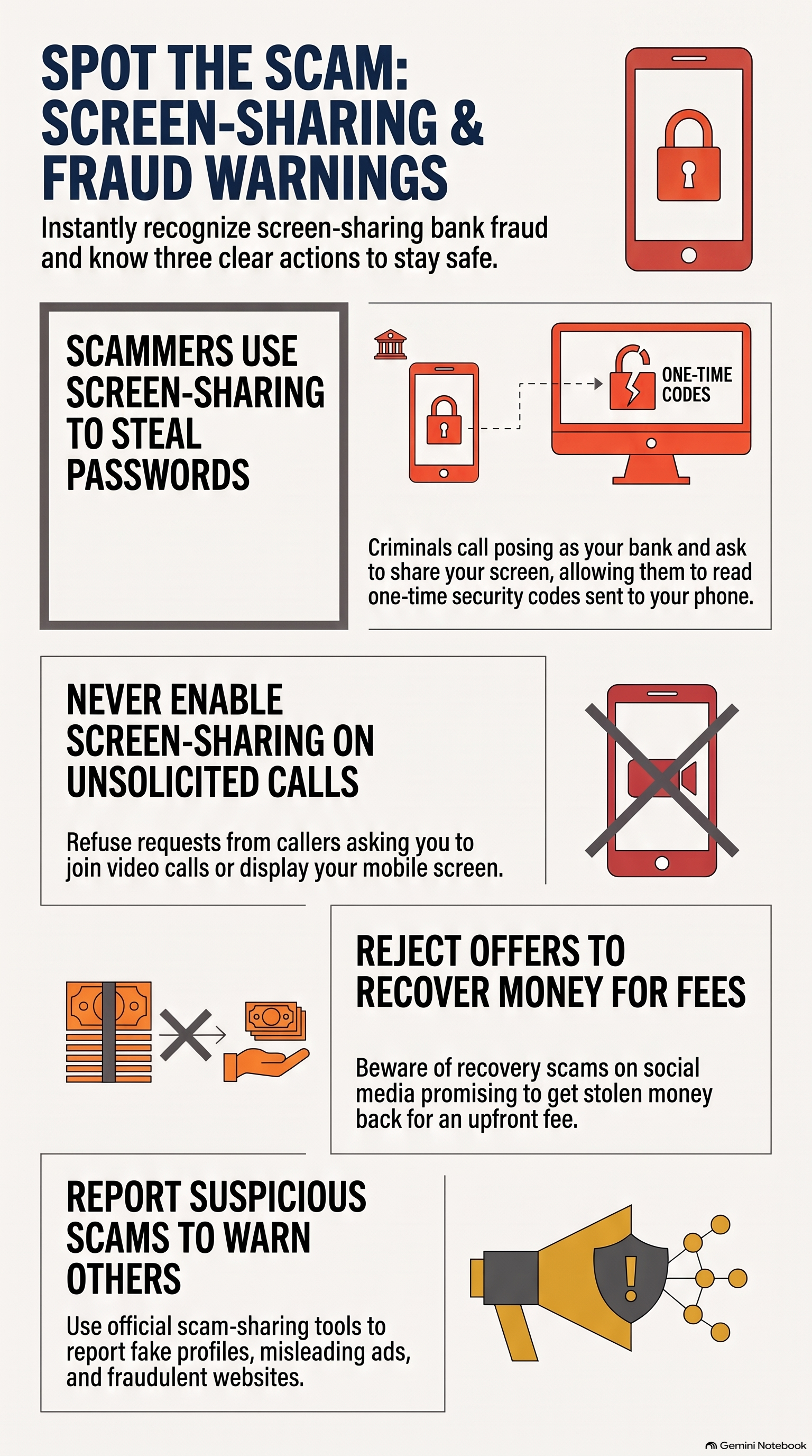 Beware of callers asking to view your phone screen