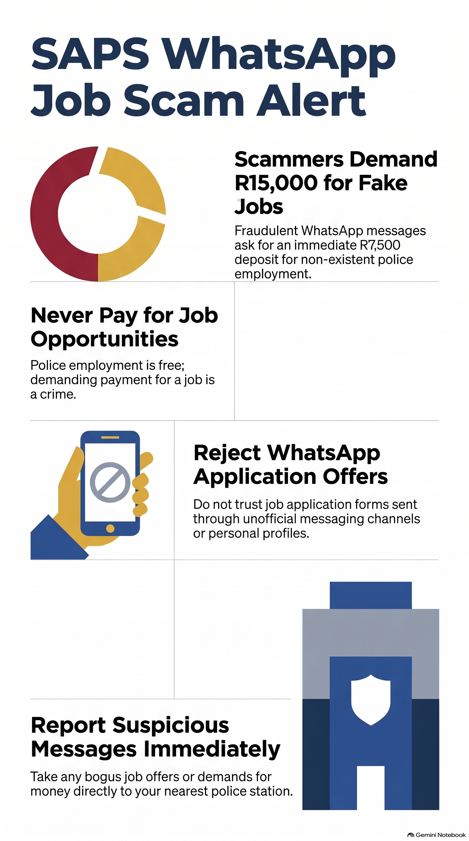 Police Warn of Fake SAPS Job Offers on WhatsApp Demanding Cash