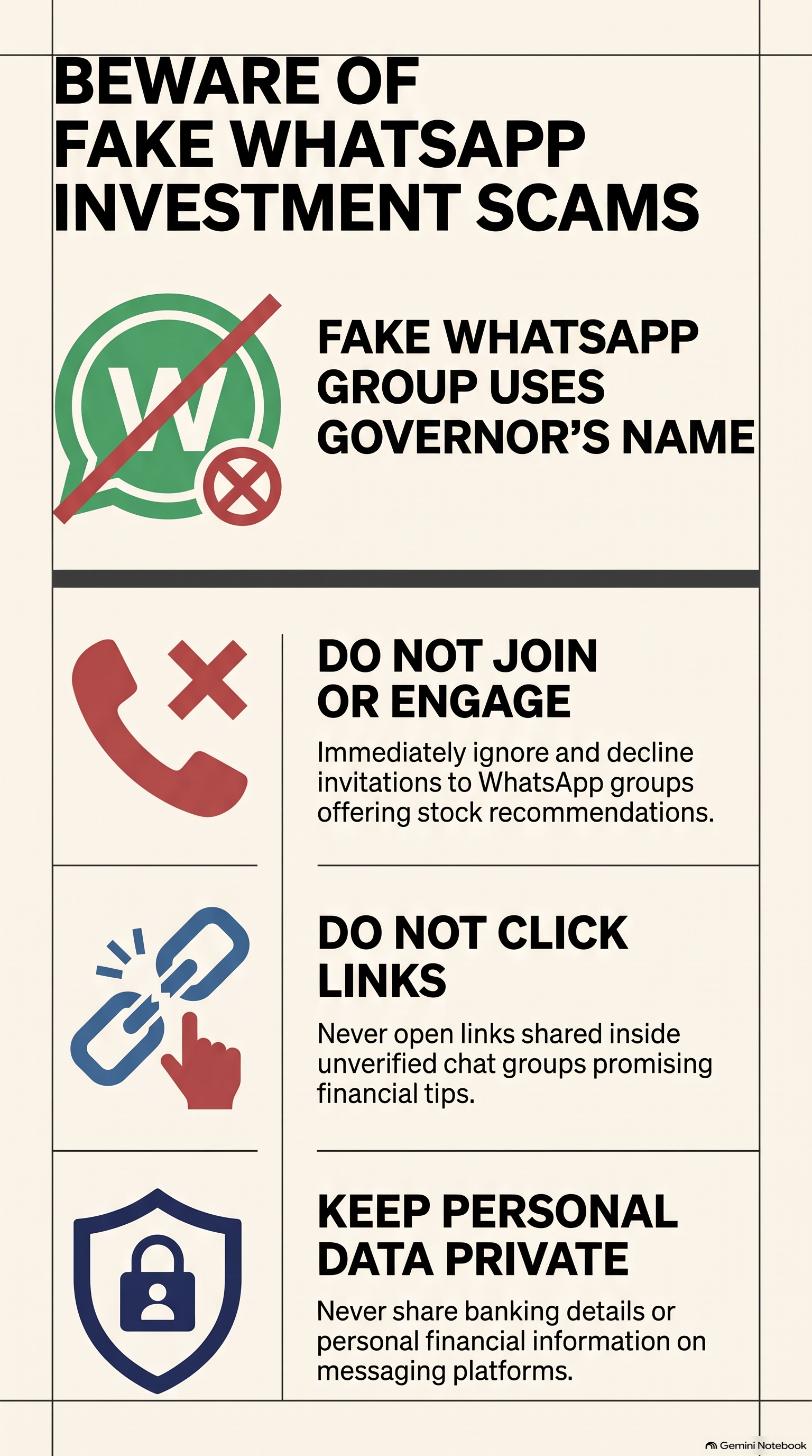Reserve Bank Warns of Fake WhatsApp Group Using Governor's Name